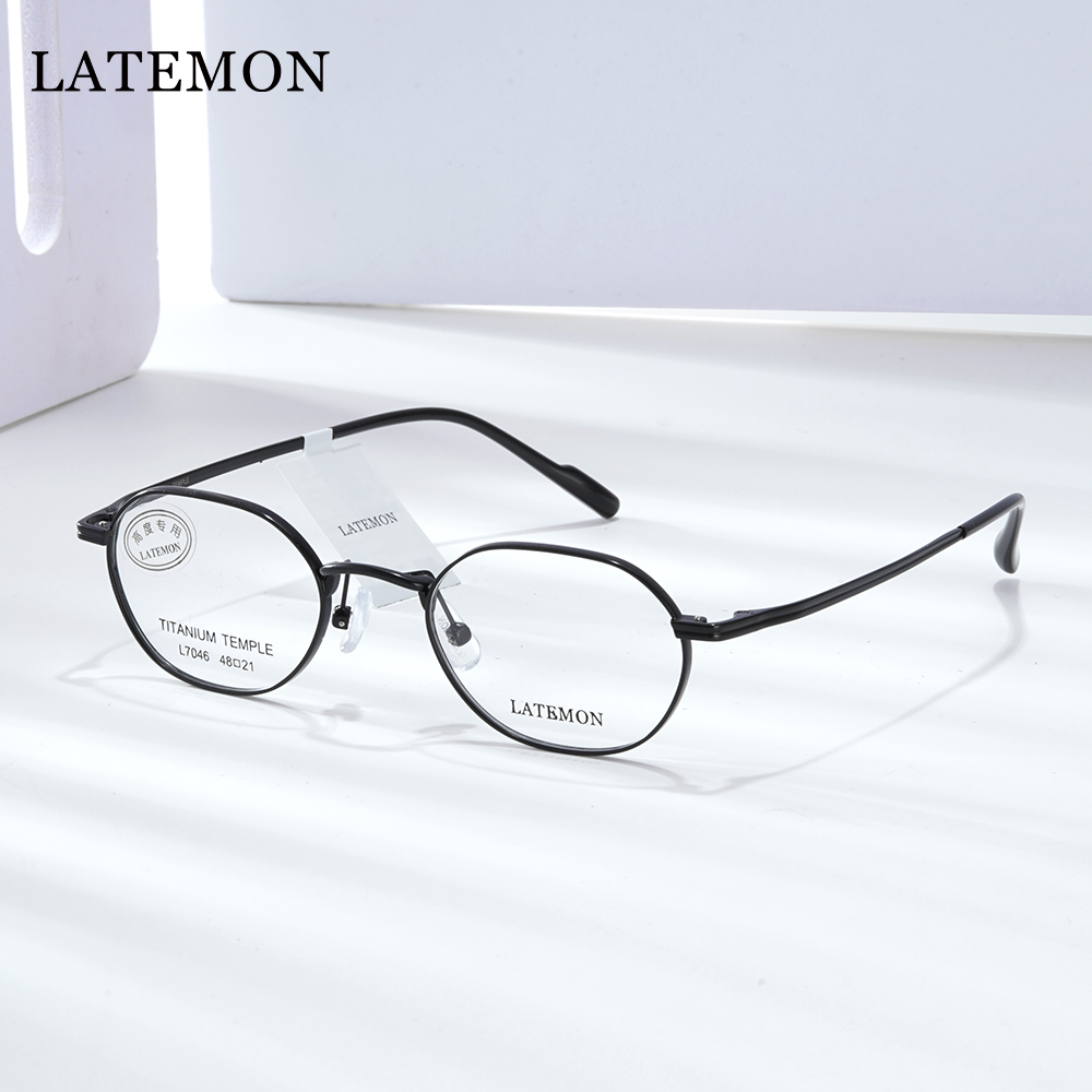 浪特梦2025新款韩版钛金属眼镜架男超轻女可配度数眼镜框素颜7046