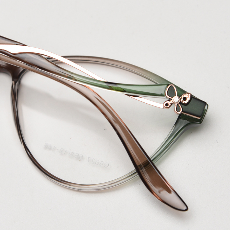 新款TR90猫形近视眼镜框潮女网红个性拼色平光镜架可配度数