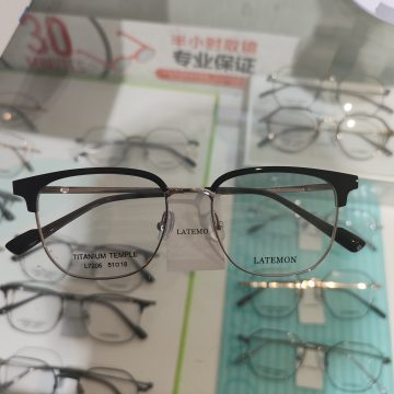 浪特梦纯钛复古镜架L7206