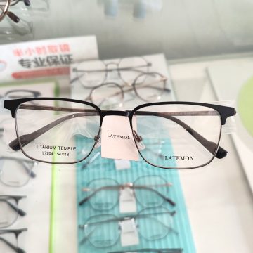 浪特梦纯钛镜架眉毛款L7204
