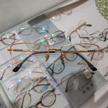 FORTEI富铤纯钛镀18K金镜架f9803