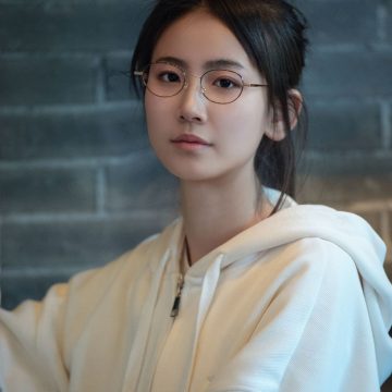 纯钛文艺女小框架眼镜架