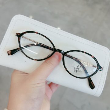 复古豆花椭圆TR框书呆子防蓝光平光镜
